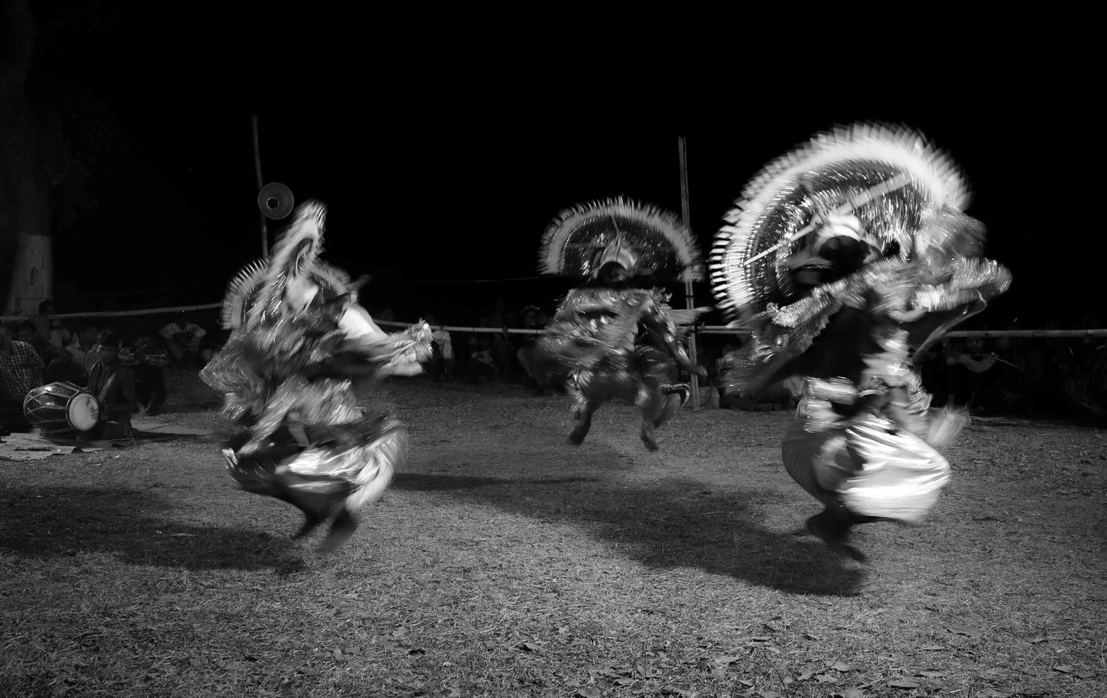 Folk dancers of Purulia performing Chhau during a festival