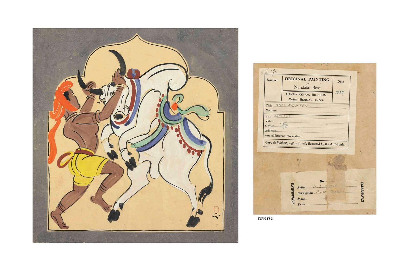Nandalal Bose and the Formation of an Indian Modernism 3 Bull Fighter