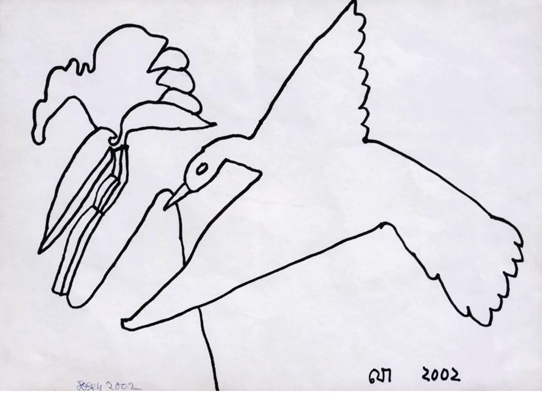 Drawing and pastel on paper