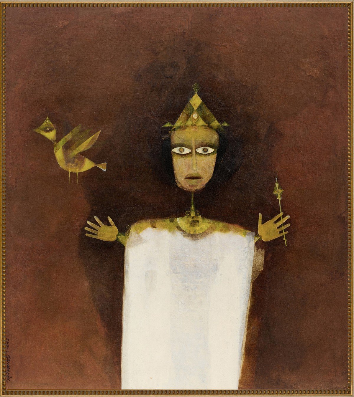 Jadugor , Tempera on Canvas , 22 x 19 inches , 1969