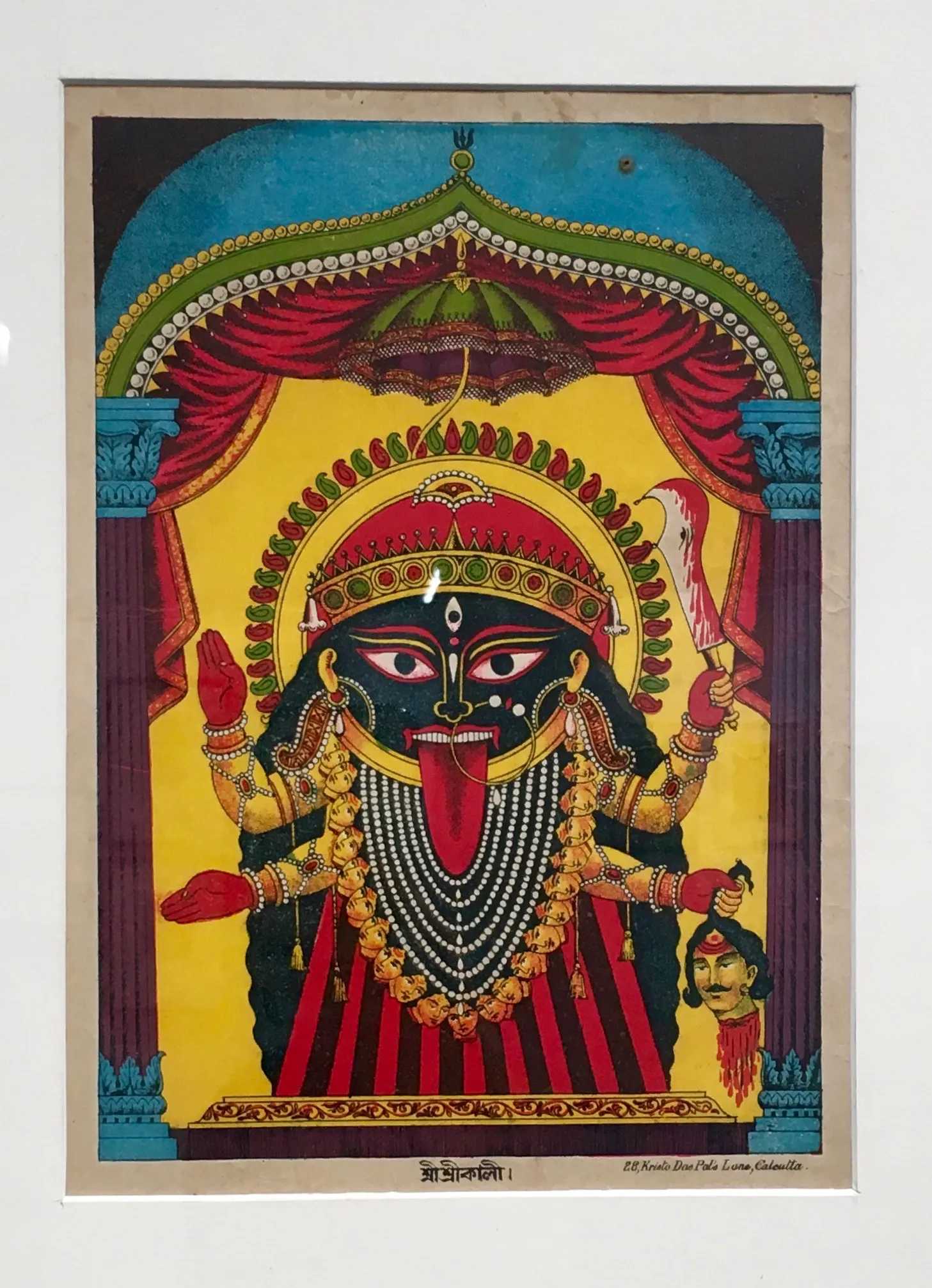 Printmaking in India: History, Techniques, and Cultural Legacy 7 Lithograph Kalighat Kali