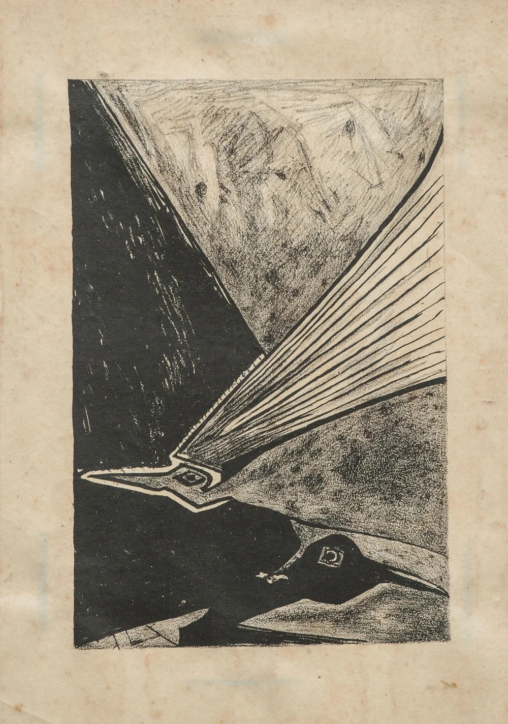 Printmaking in India: History, Techniques, and Cultural Legacy 9 Rabindranath Tagore | Untitled | Lithpograph Print Akar Prakar