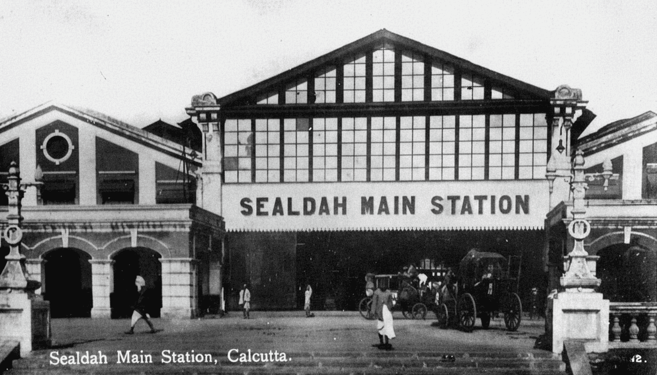 Sealdah Railway Station Probably 1900 postcard