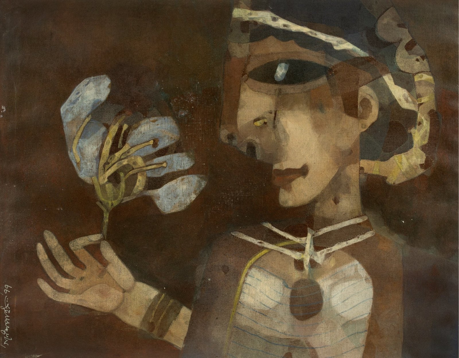 Woman Smelling a Flower (Courtesy Kiran Nadar Museum of Art)