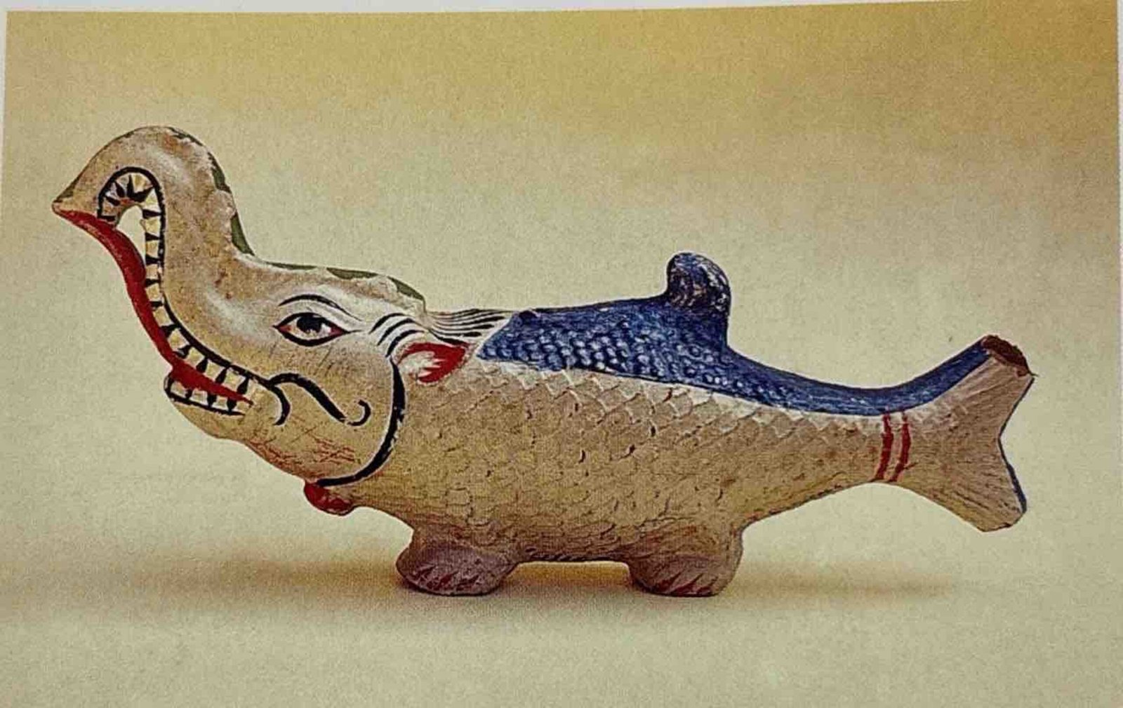 Crocodile in clay kalighat style
