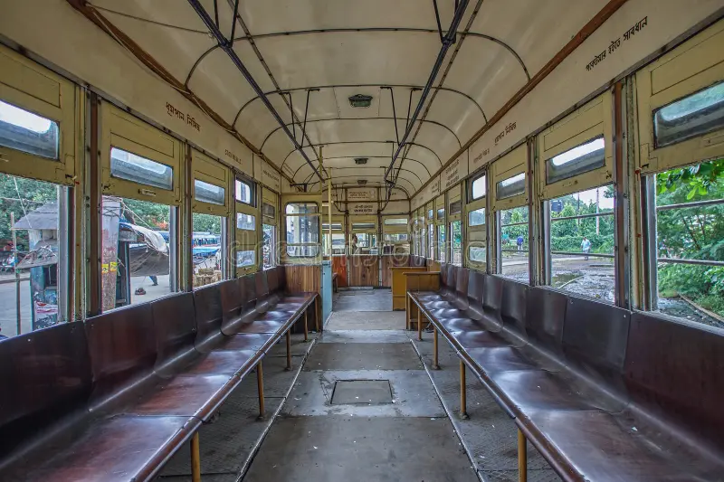 Kolkata tram inside view