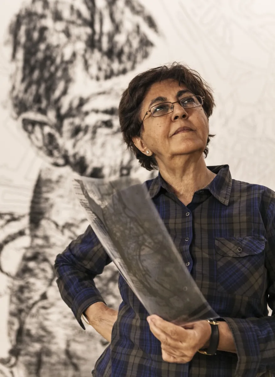 Nalini Malani and the Formation of a Feminist Visual Language 8 Portrait of Nalini Malani in Castello di Rivoli, Italy, 2018. Photo by Johan Pijnappel. © Nalini Malani