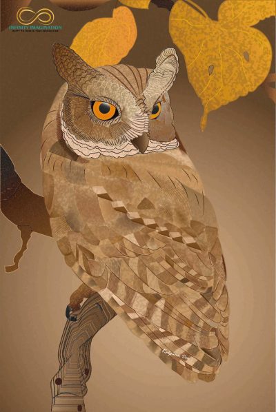 Forest Owl Digital Painting