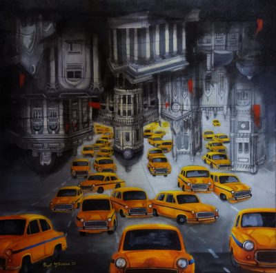 Kolkata-my-city-24×24-acrylic