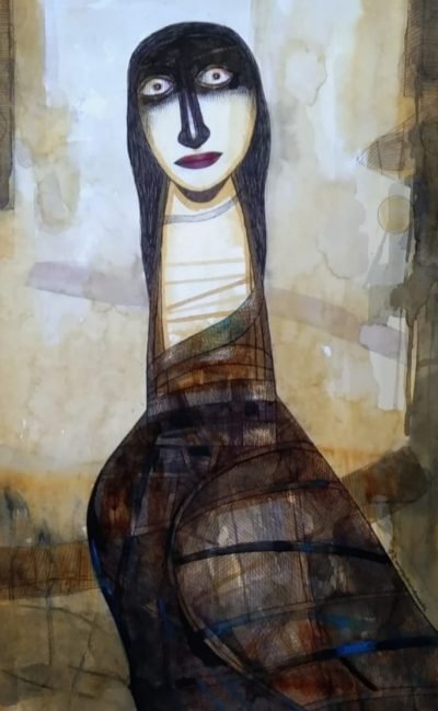 Lady-Paintings-of-artist-Mihir-Kayal