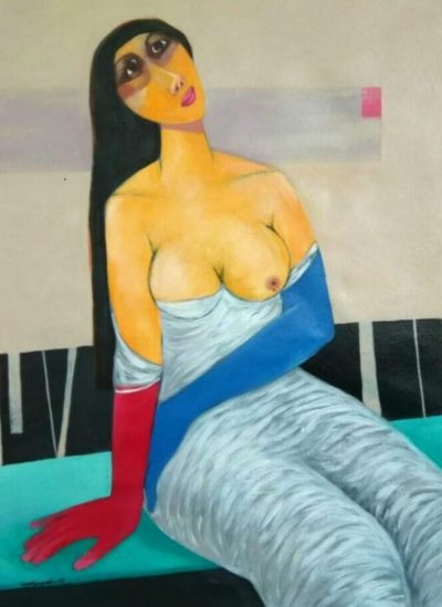 Nude-lady-Paintings-of-artist-Mihir-Kayal-1